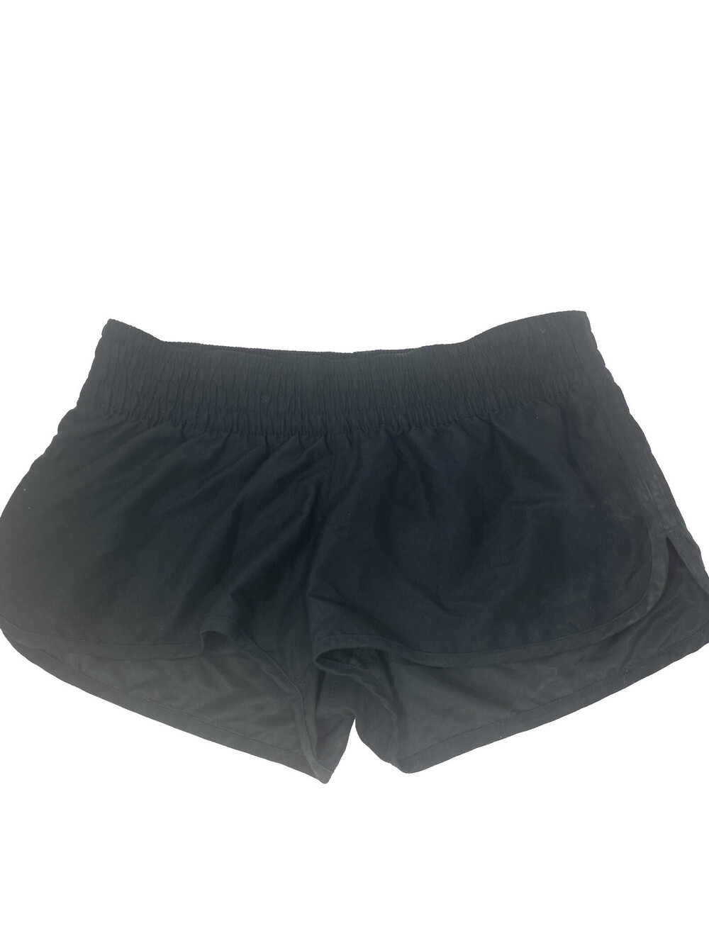 Xhilaration Womens Black Pull On Shorts Small Smocked Elastic Waist Lined Gym